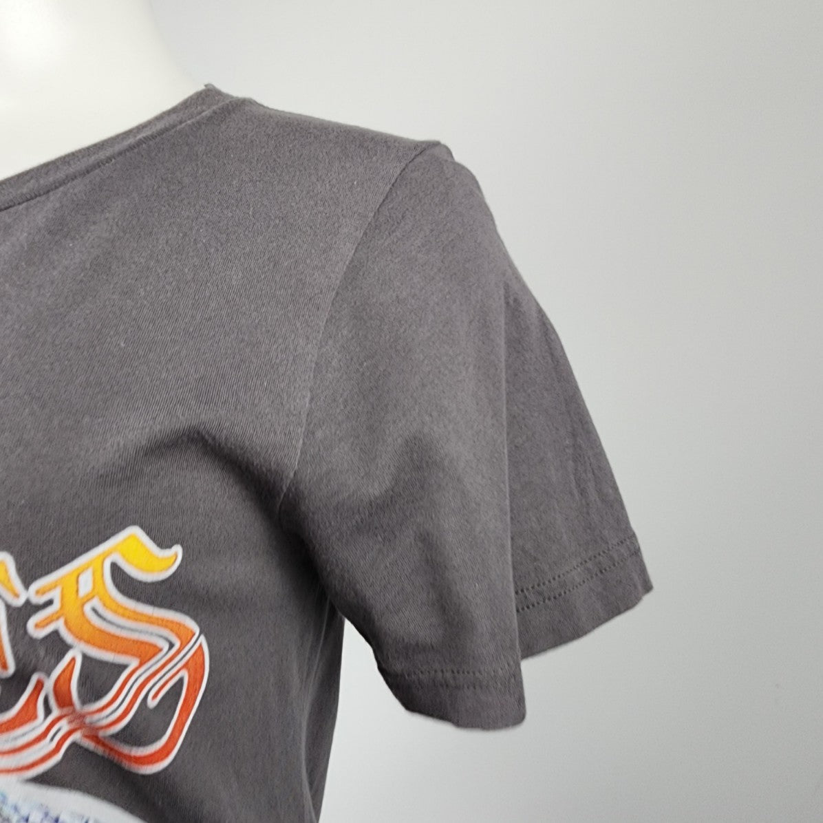 Bee Gees Grey Cotton Graphic Tee Size S