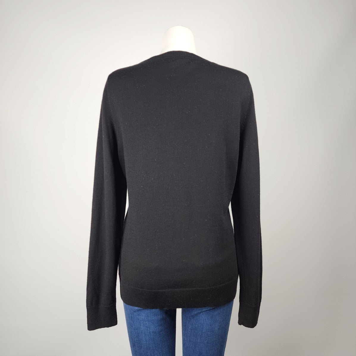 Banana Republic Black Extra Fine Merino Wool Sweater Size XL