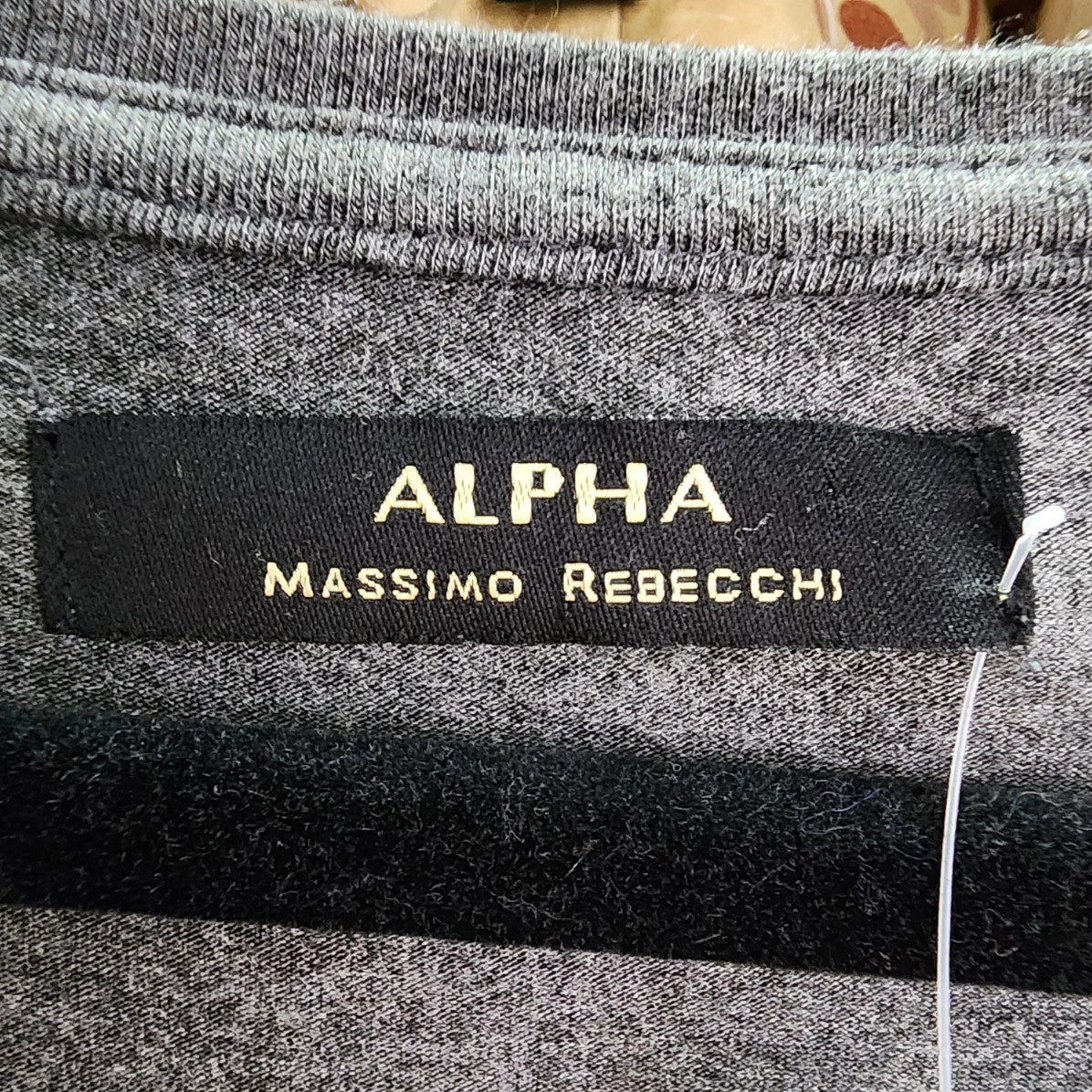 ALPHA Massimo Rebecchi Grey Long Sleeve Top Size M