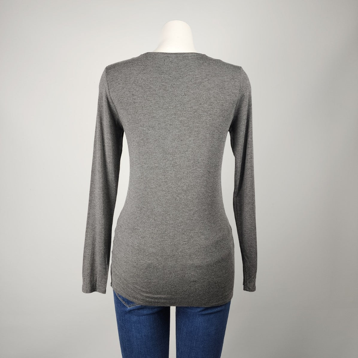 ALPHA Massimo Rebecchi Grey Long Sleeve Top Size M