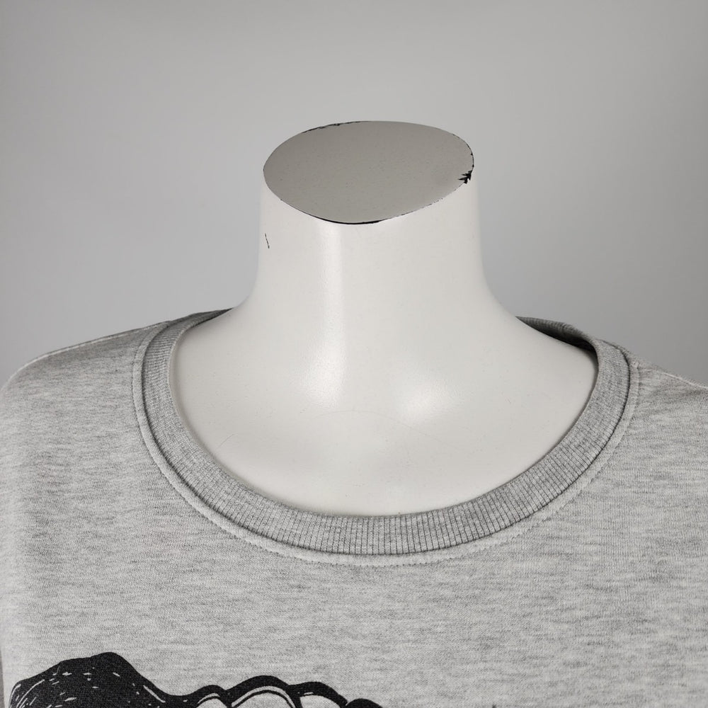 Grey Only Geek Dog Graphic Sweatshirt Size L