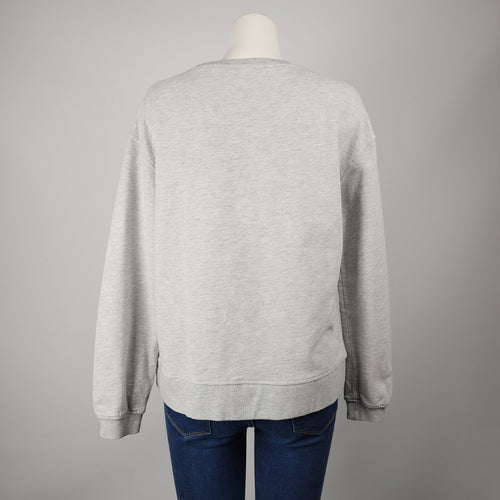 Grey Only Geek Dog Graphic Sweatshirt Size L