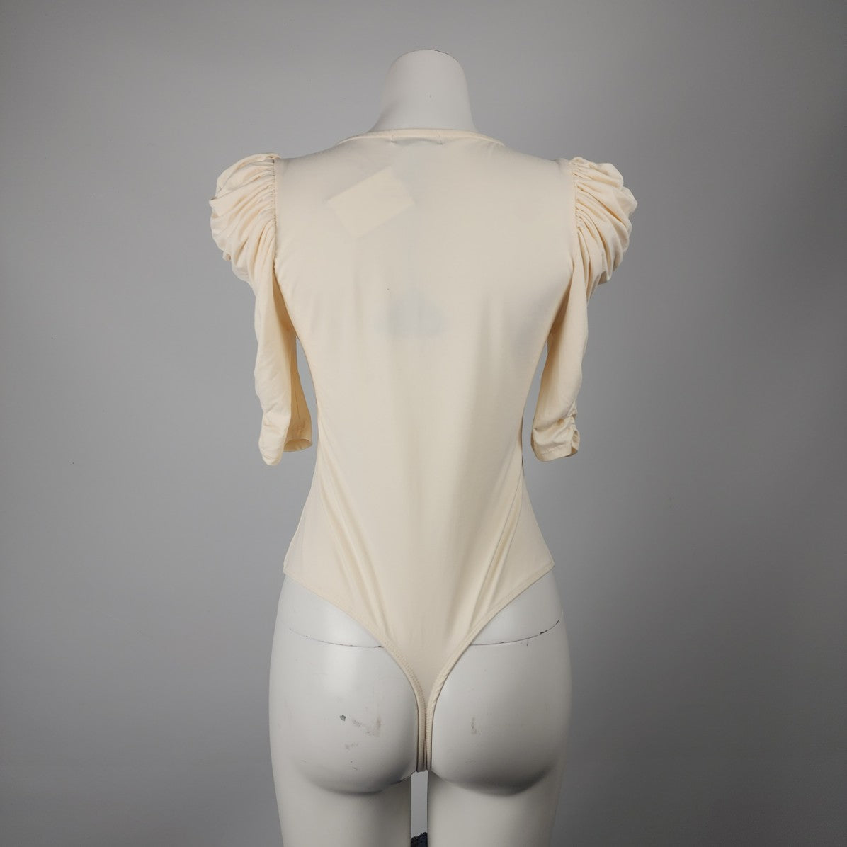 Revamped Cream Puff Sleeve Body Suit Size L