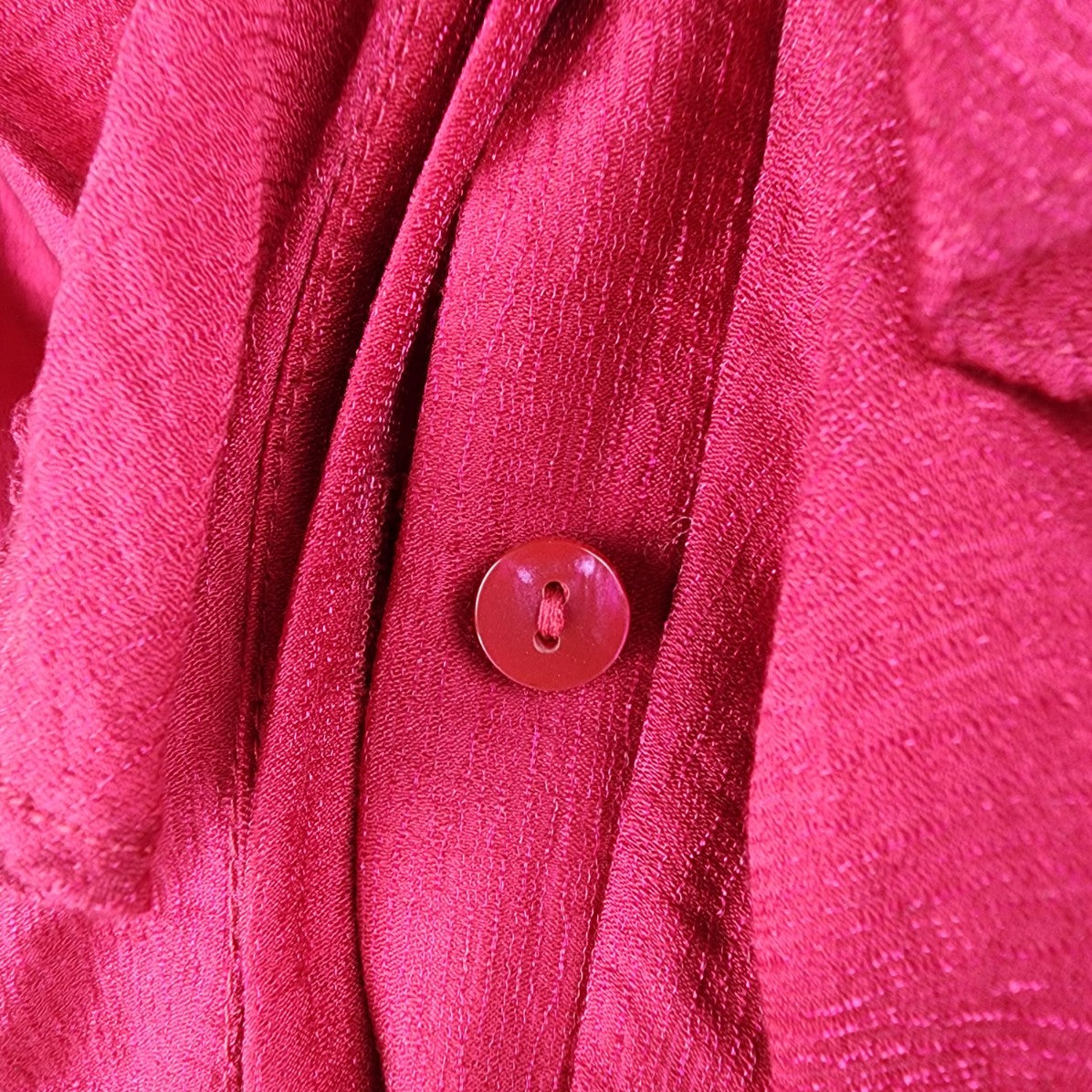 Coldwater Creek Pink Ruffle Button Up Blouse Size Petite XL