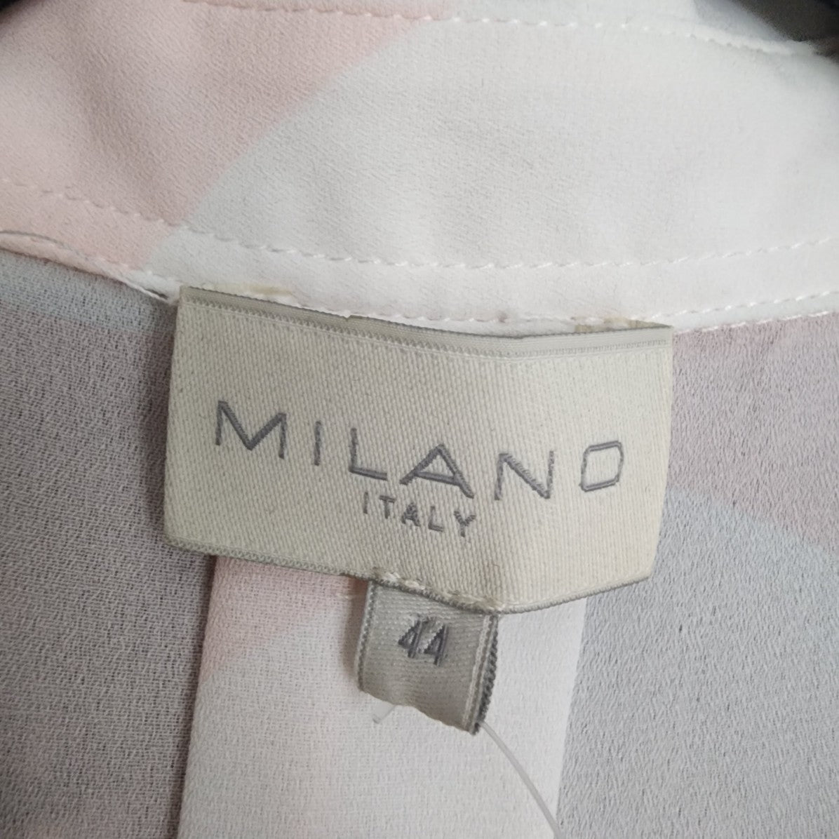 Milano Italy Pink Button Up Blouse Top Size 14