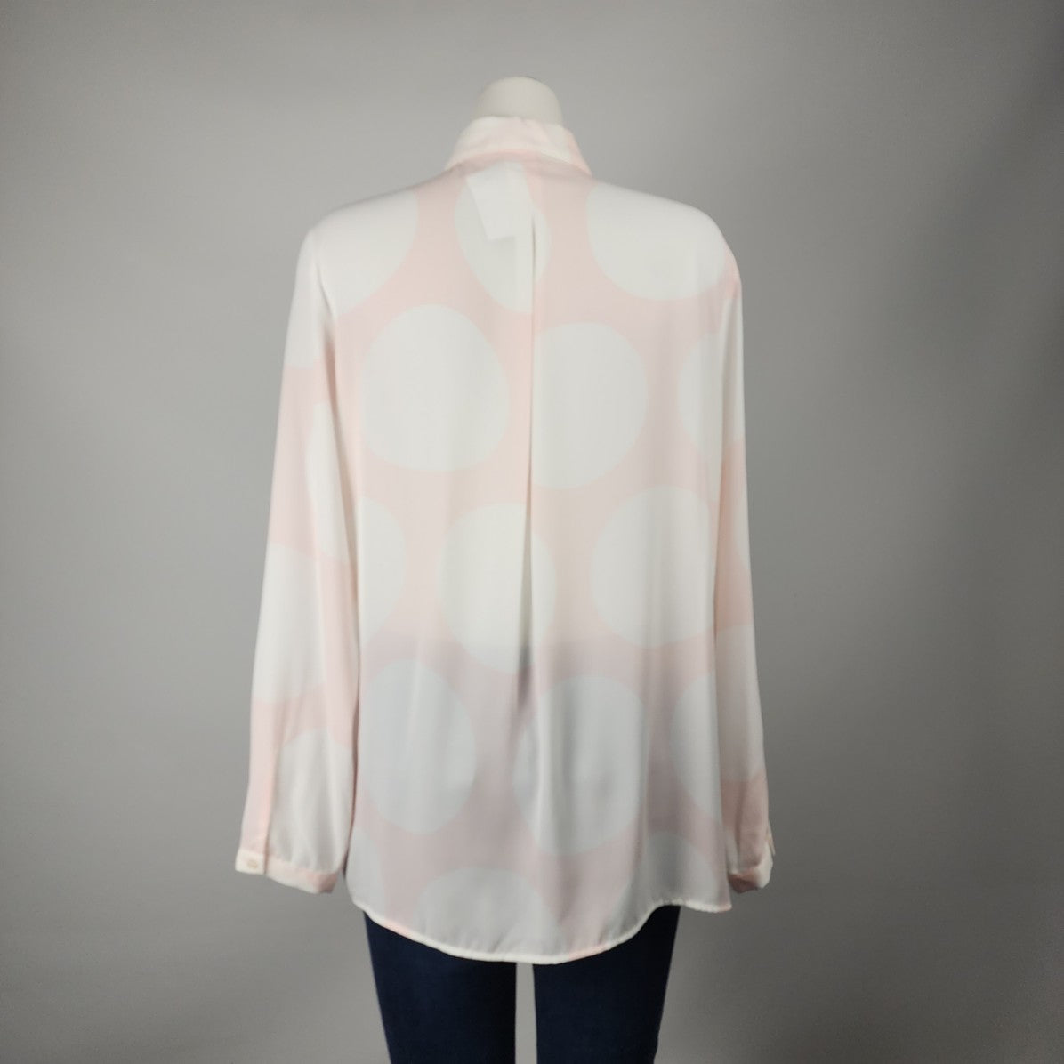 Milano Italy Pink Button Up Blouse Top Size 14