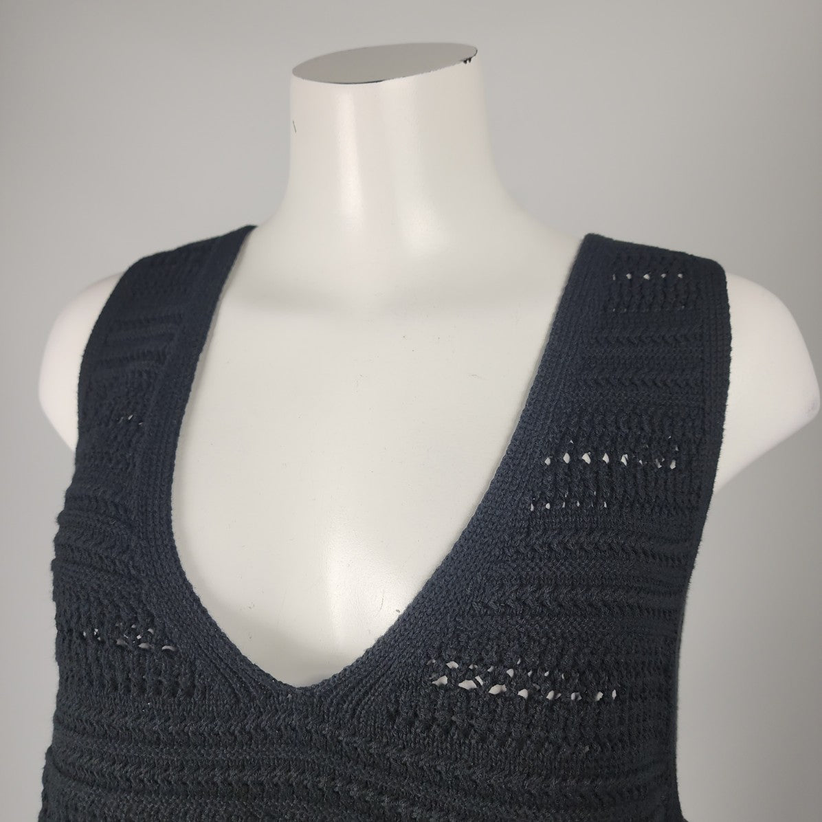 Gap Black Knit Cotton Tank Top Size XL