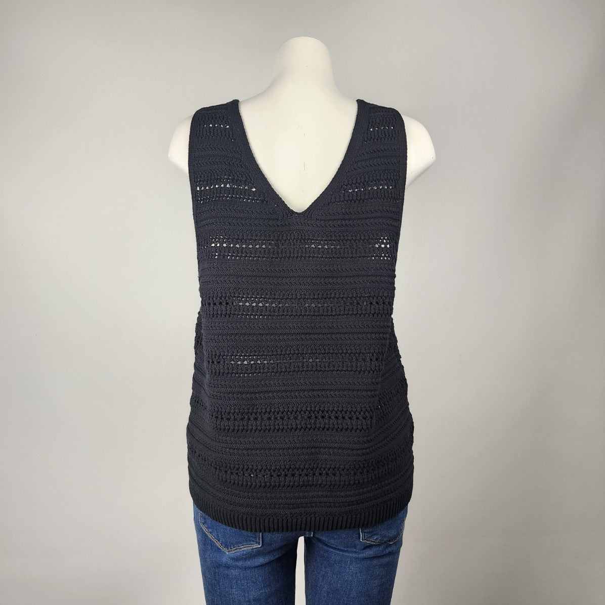 Gap Black Knit Cotton Tank Top Size XL