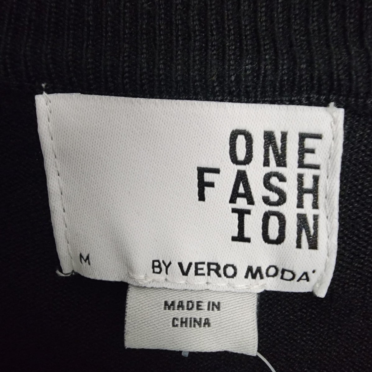 One Fashion By Vero Moda Black Ribbed Knit Cowl Neck Sweater Size M