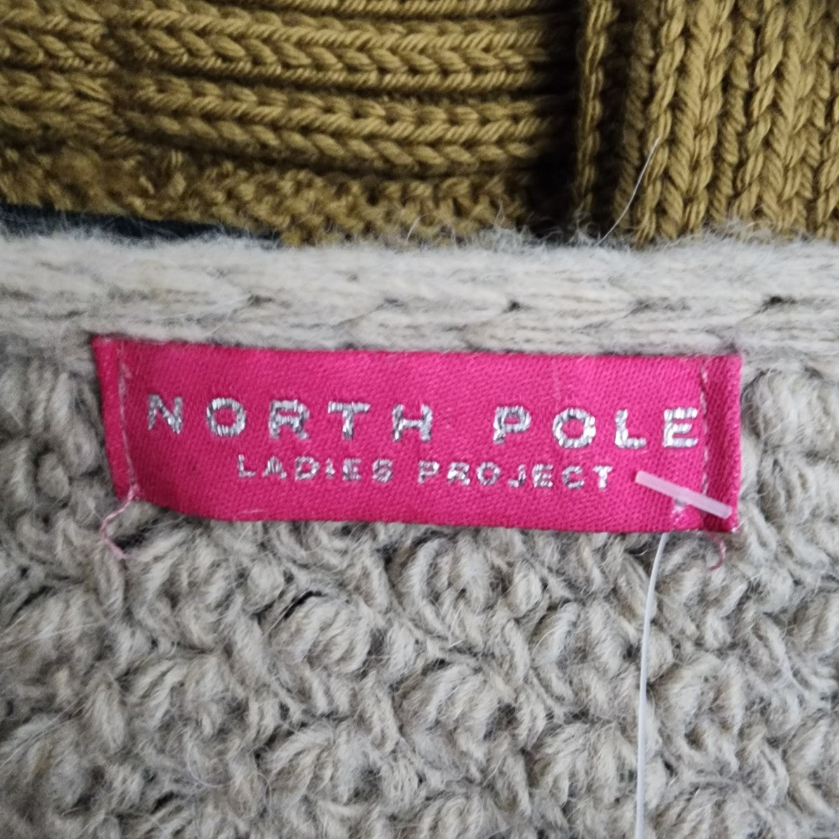 North Pole Brown Knit Poncho Sweater One Size