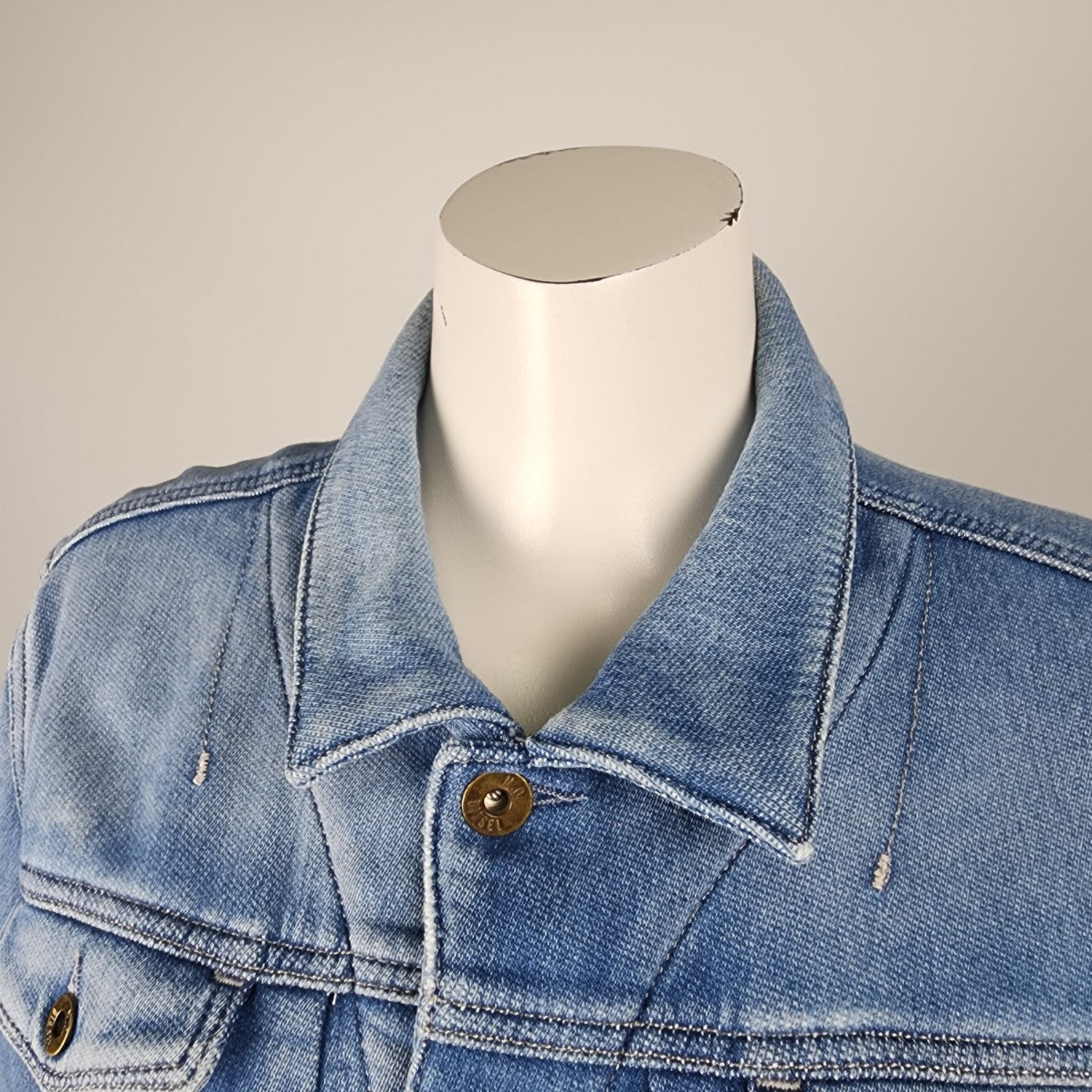 Diesel Blue Cotton Denim Jacket Size L