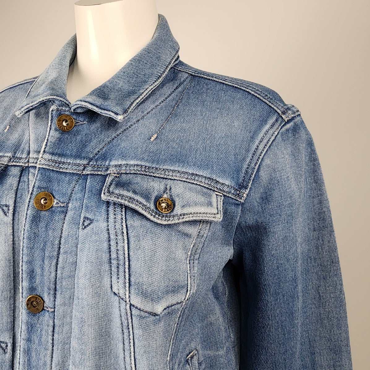 Diesel Blue Cotton Denim Jacket Size L