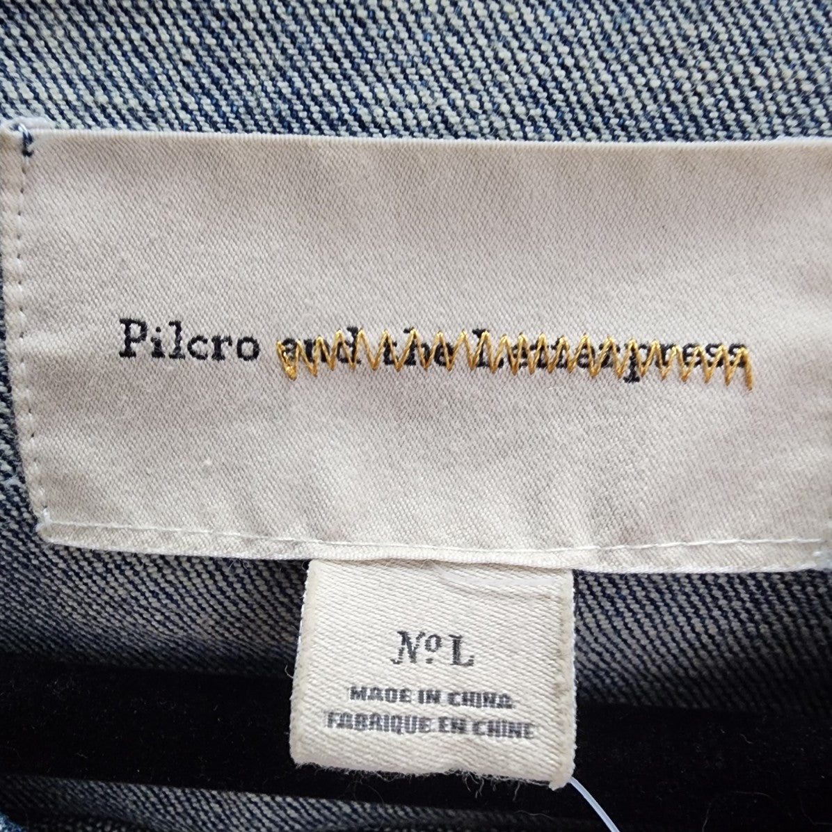 Pilcro & The Letterpress Blue Cotton Denim Jacket Size L