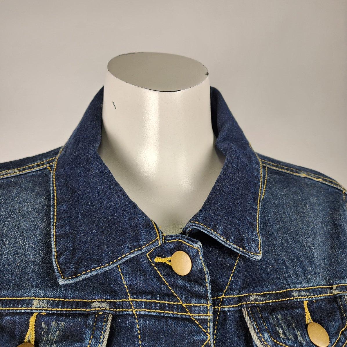 Eliza J Dark Blue Cotton Denim Jacket Size L