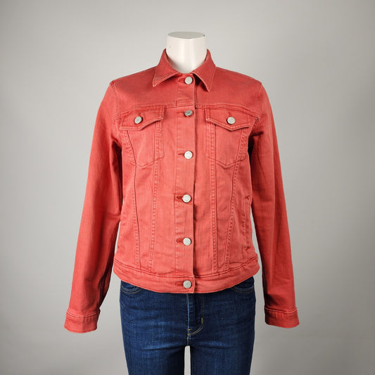 Gap Denim Orange Cotton Jean Jacket Size M