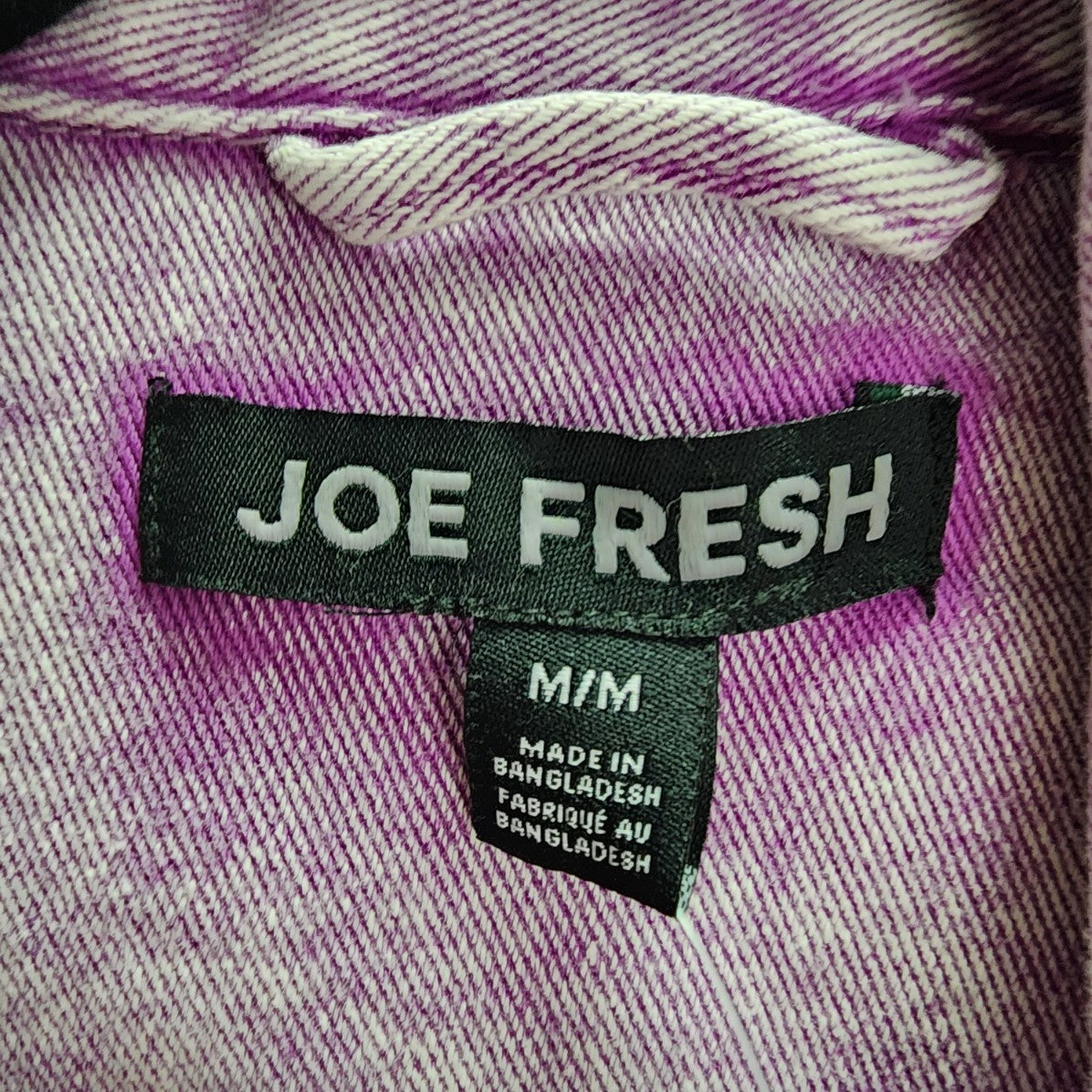 Joe Fresh Purple Cotton Denim Jean Jacket Size M