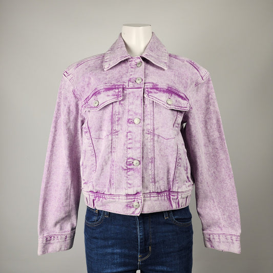 Joe Fresh Purple Cotton Denim Jean Jacket Size M