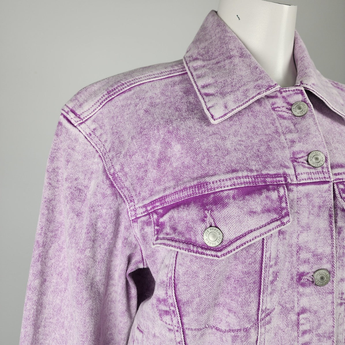 Joe Fresh Purple Cotton Denim Jean Jacket Size M