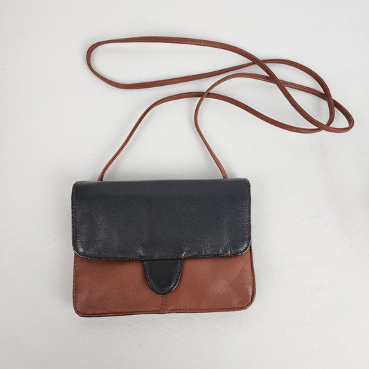 Derek Alexander Brown & Black Wallet Crossbody Purse