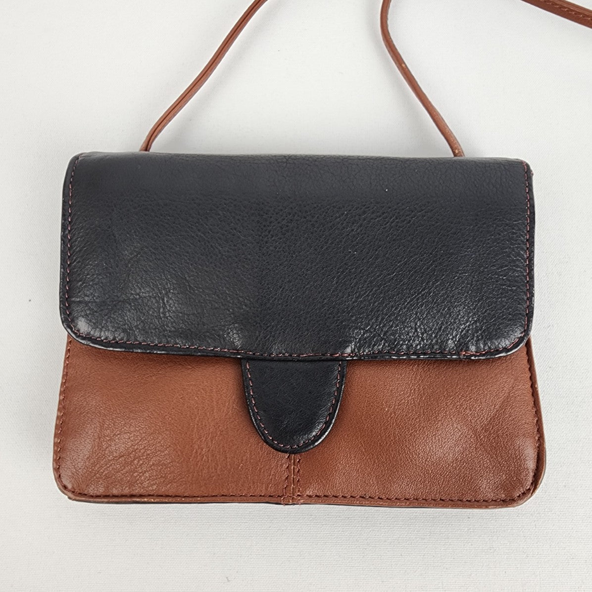 Derek Alexander Brown & Black Wallet Crossbody Purse