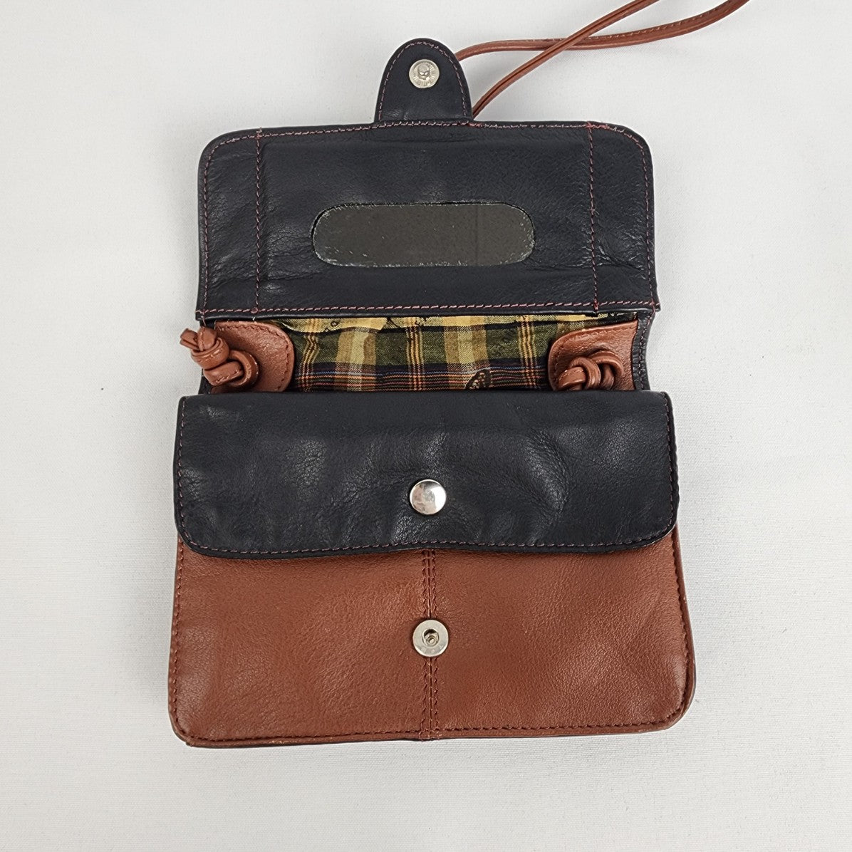 Derek Alexander Brown & Black Wallet Crossbody Purse