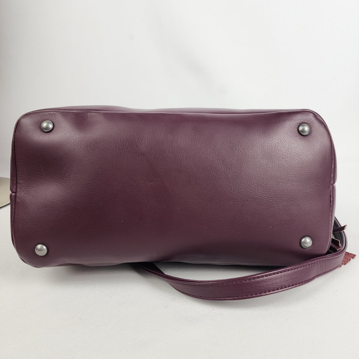 Tignanello Purple Leather Satchel Purse