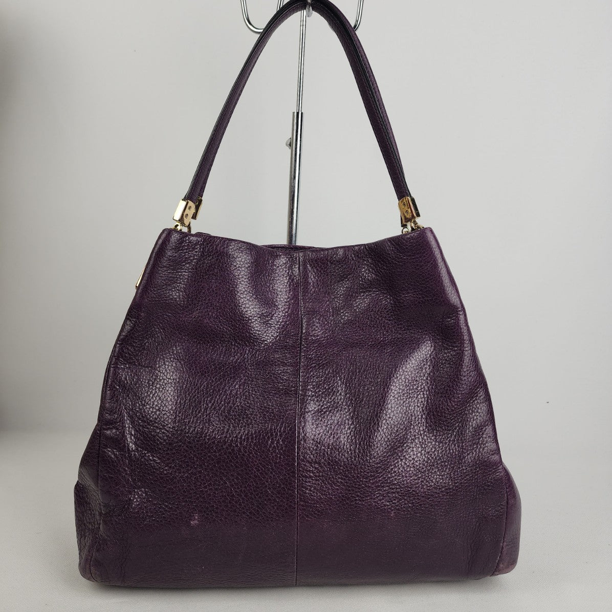 Coach Purple Leather 3 Section Purse