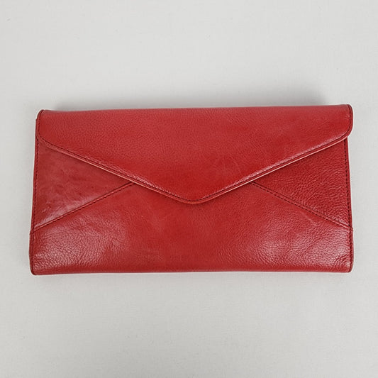 Danier Red Leather Travel Wallet