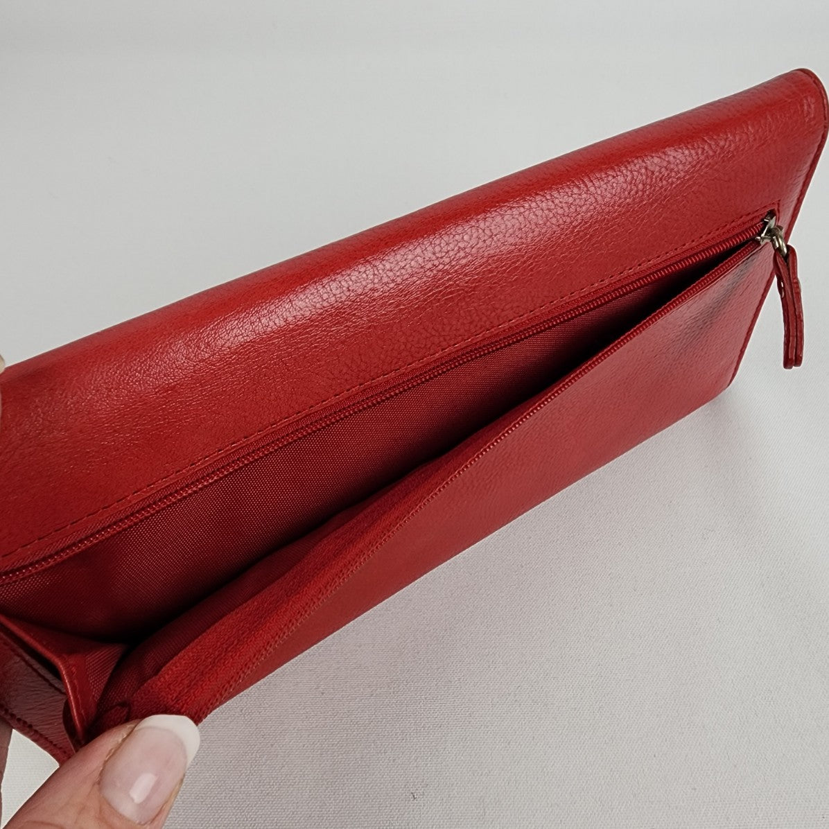 Danier Red Leather Travel Wallet