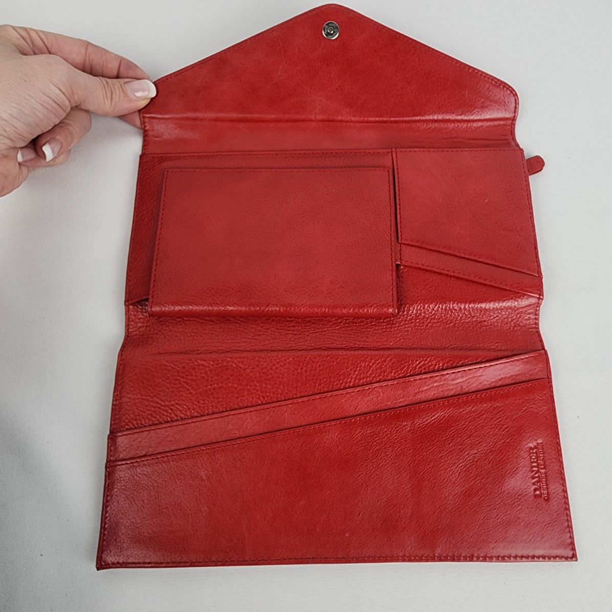 Danier Red Leather Travel Wallet