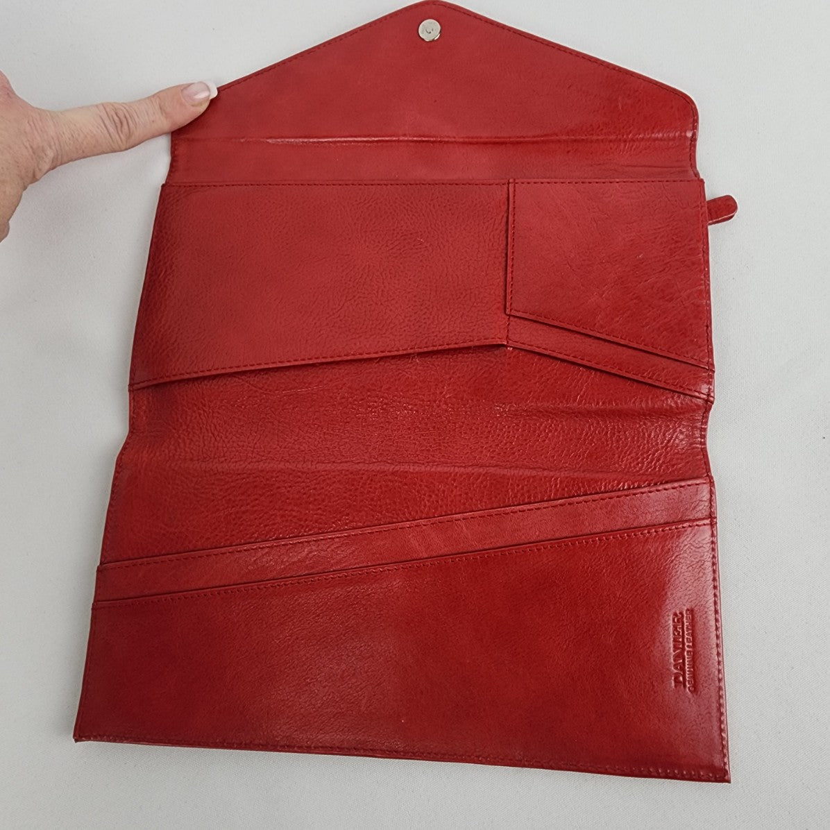 Danier Red Leather Travel Wallet