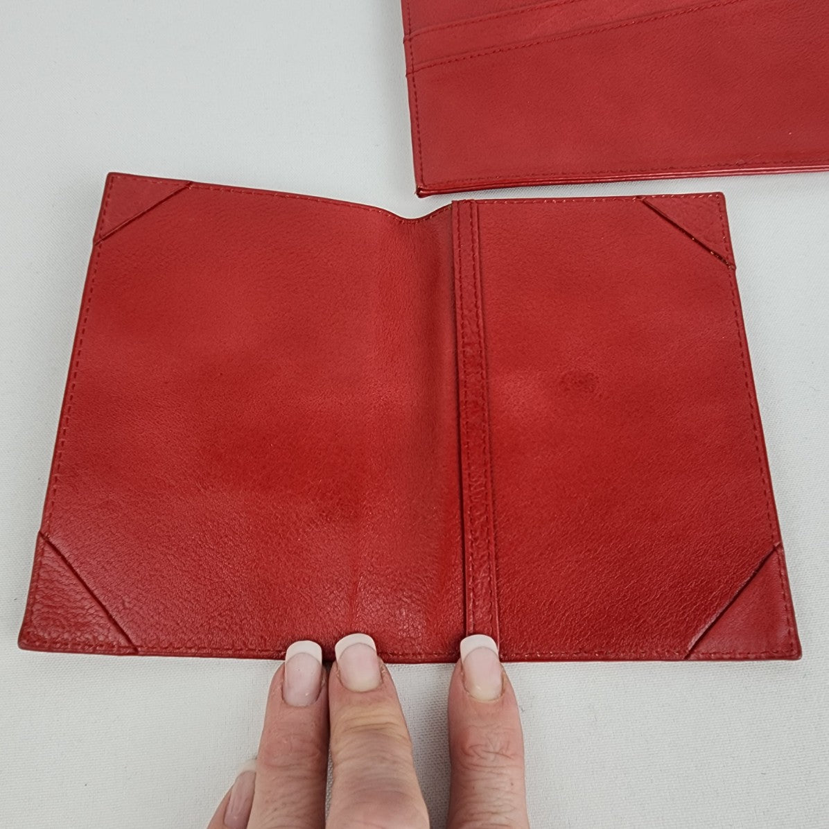 Danier Red Leather Travel Wallet