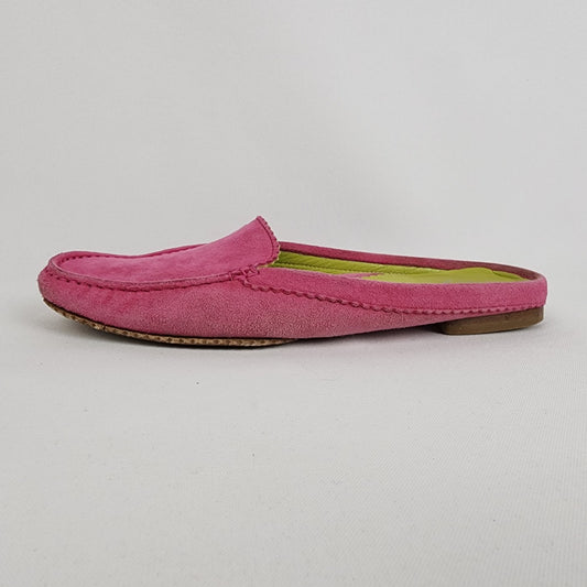 Fieramosca & Co Pink Suede Slip On Mule Shoes Size 6