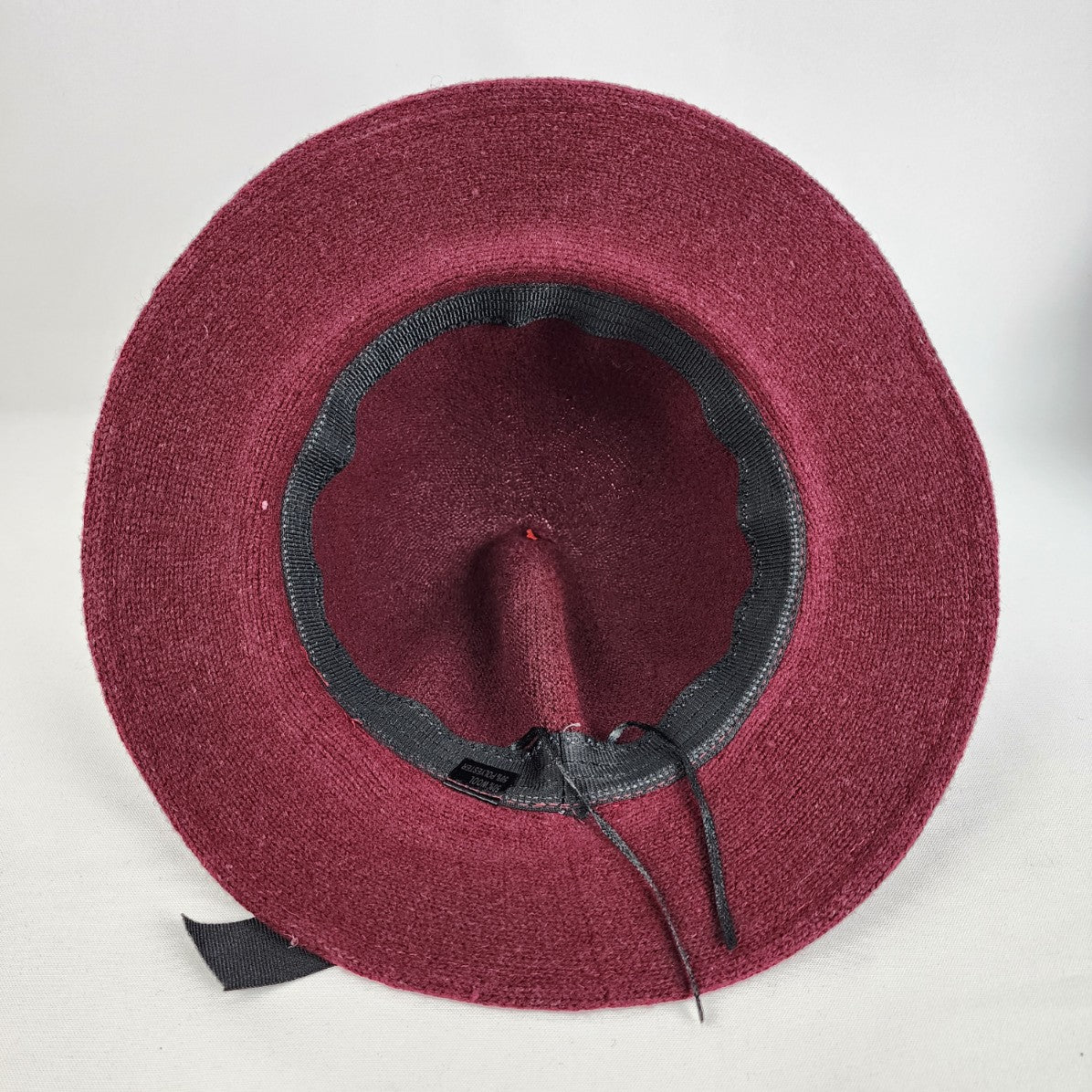 Burgundy Designer Inspired Wool Wide Brim Hat