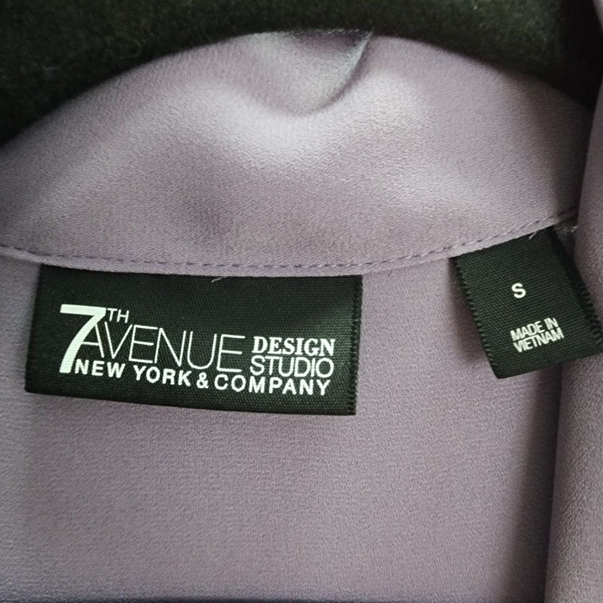 7th Avenue Design Studio Lilac Purple Neck Tie Blouse Size S