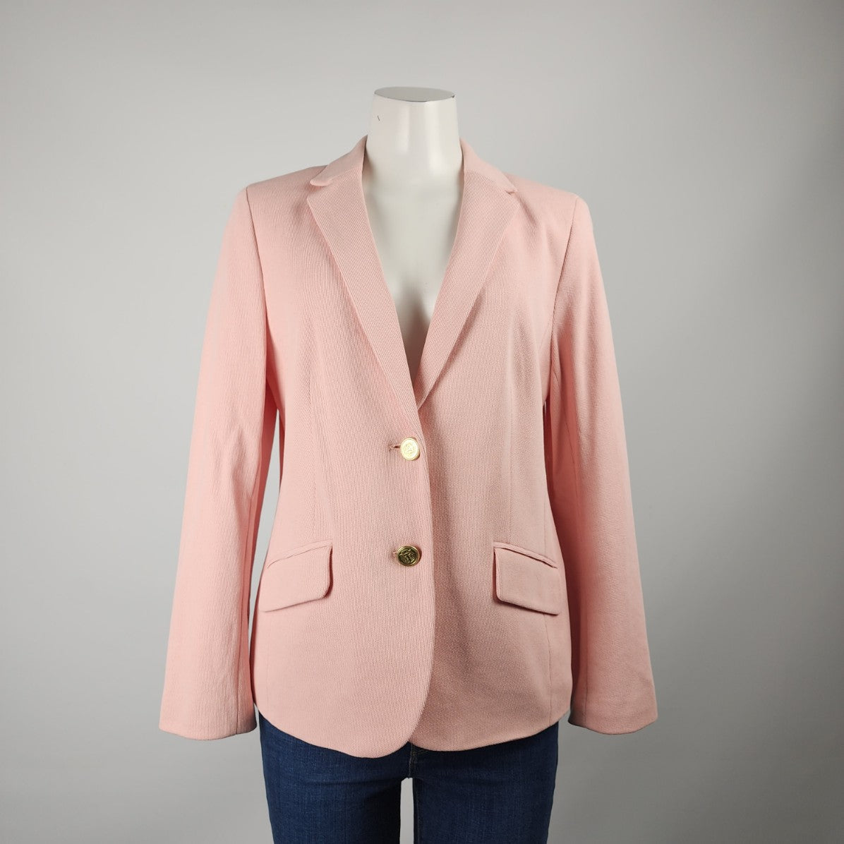 Talbots Pink Cotton Two Button Blazer Size 12