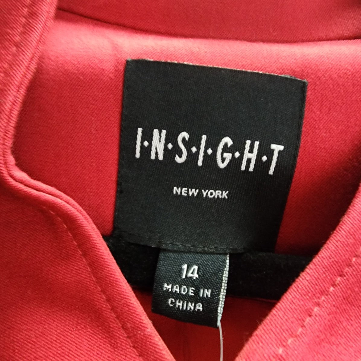 Insight Red Military Inspired Long Line Jacket Size 14