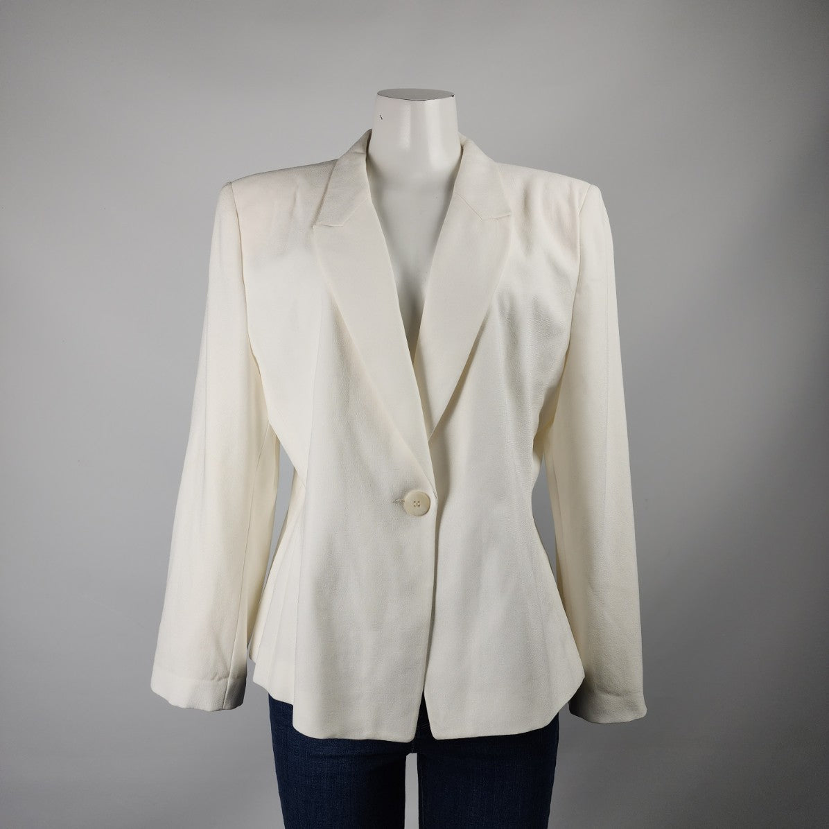 Vintage Bogato White One Button Blazer Size L