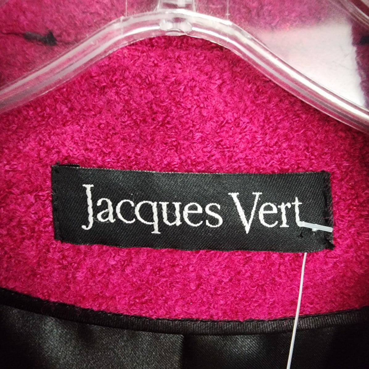 Jacques Vert Pink Wool Double Breasted Pea Coat Size 12