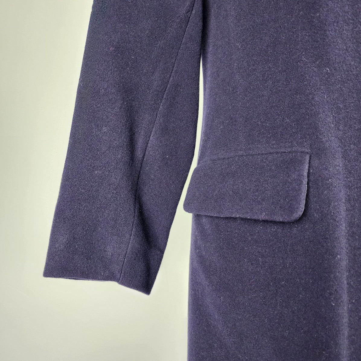 Vintage Martoni Navy Blue Wool & Cashmere Pea Coat Size M/L