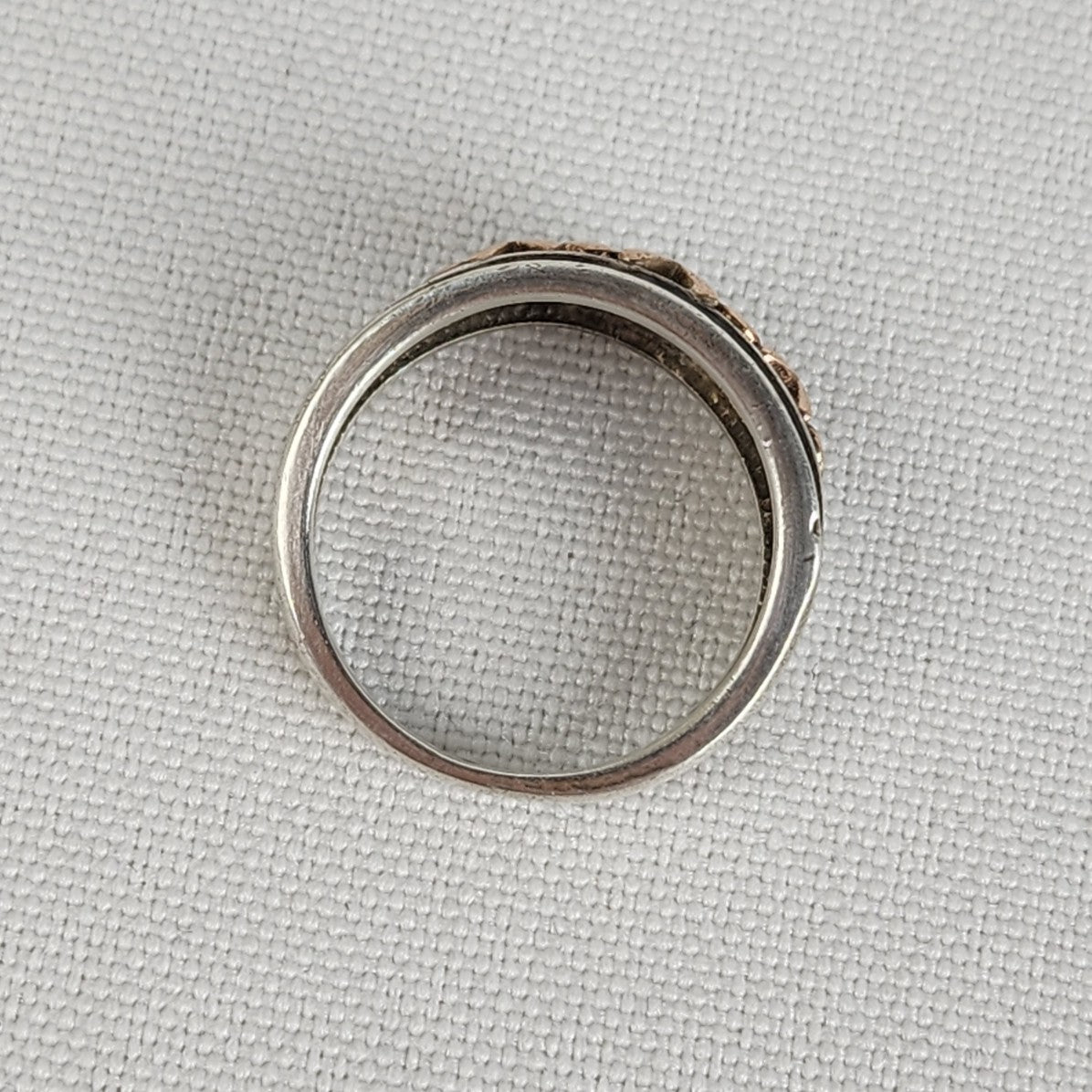 10K Rose Gold 925 Silver XOXO Ring Size 5