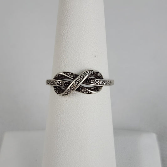 EMD 925 Sterling Silver Infinity Ring Size 6.5