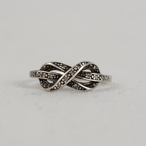 EMD 925 Sterling Silver Infinity Ring Size 6.5