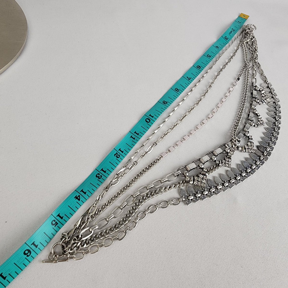 Stella & Dot Silver Sutton Layered Chain Necklace