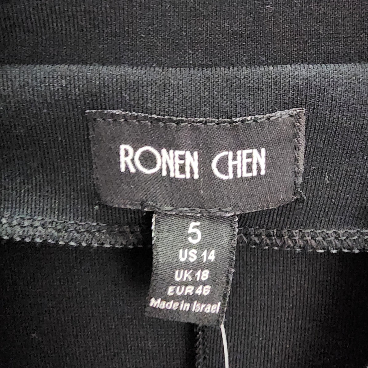 Ronen Chen Black Cropped Cardigan Size 14