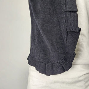 INC International Concepts Black Knit Short Sleeve Cardigan Size L/XL