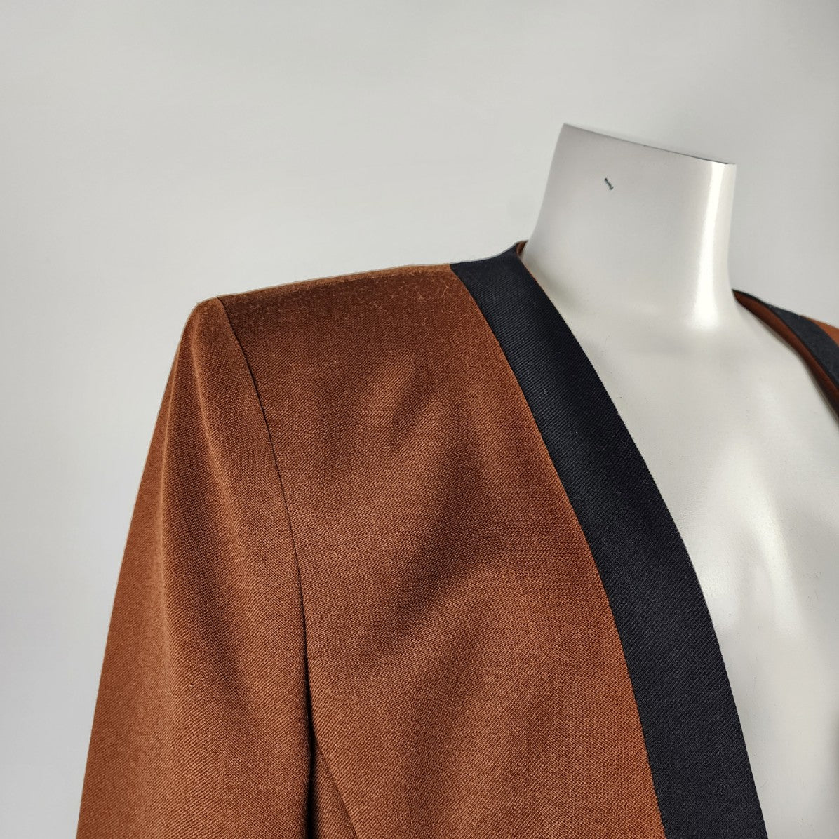 Vintage Fitting Image Brown Wool Blazer Size 16