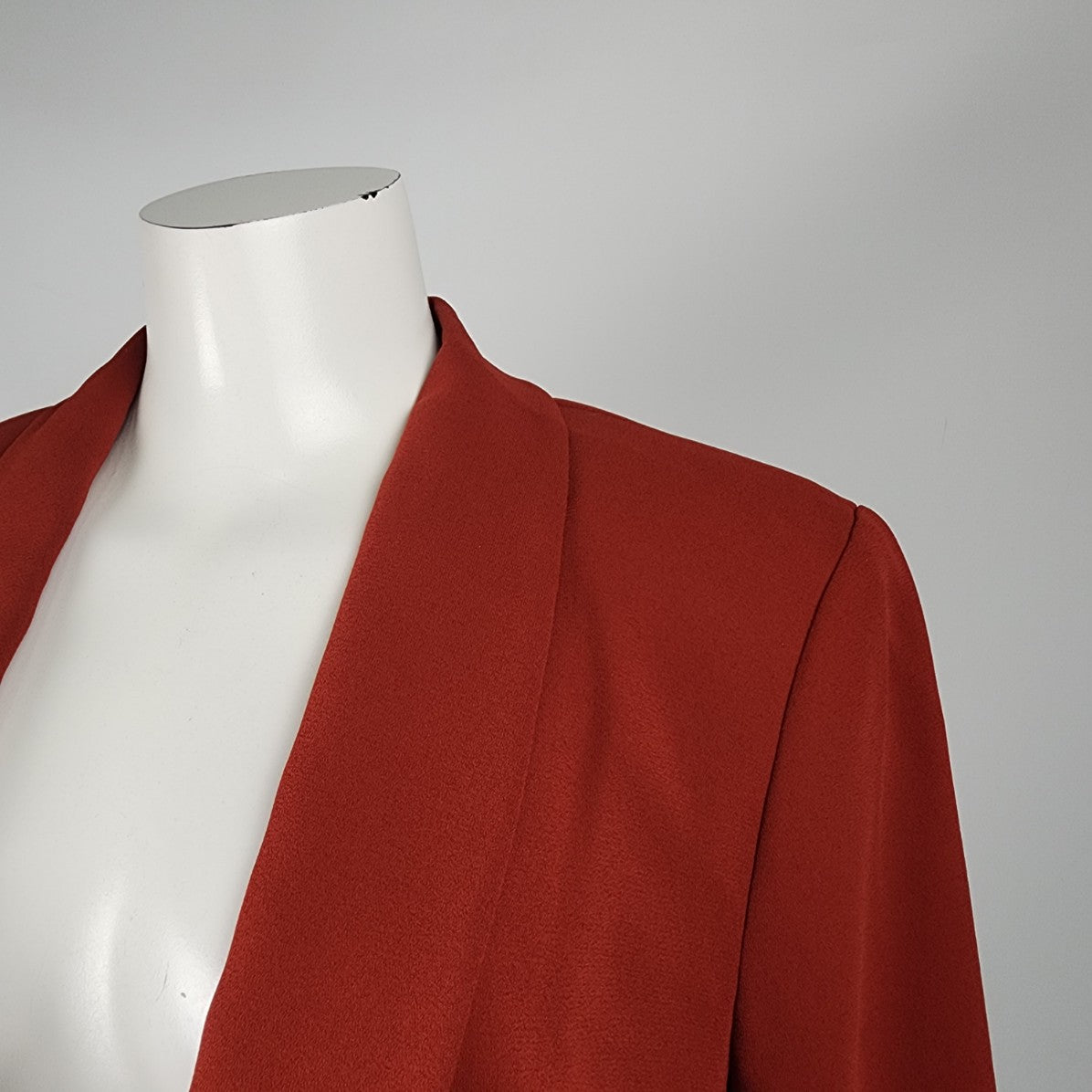 H&M Red Open Front Blazer Jacket Size L