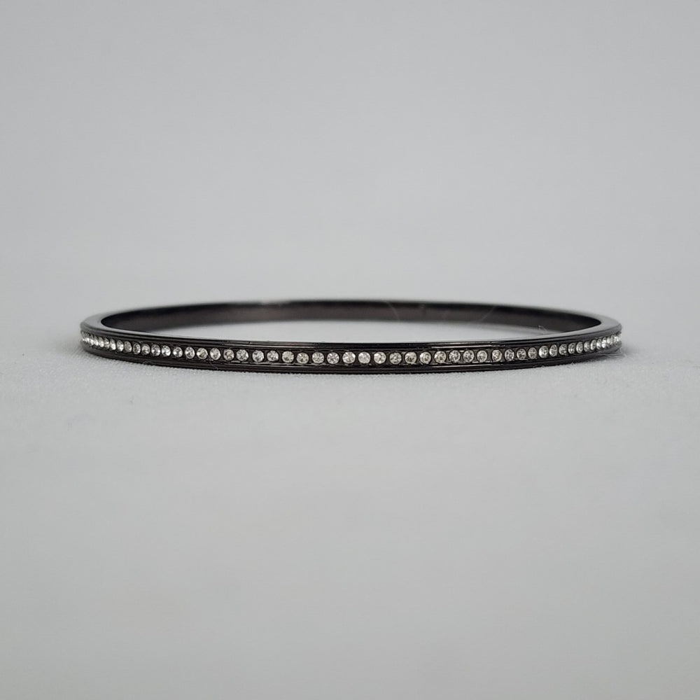 Lia Sophia Black Crystal Stud Bangle Bracelet