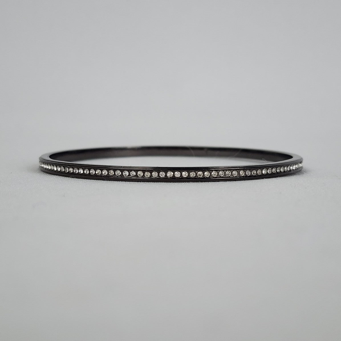 Lia Sophia Black Crystal Stud Bangle Bracelet